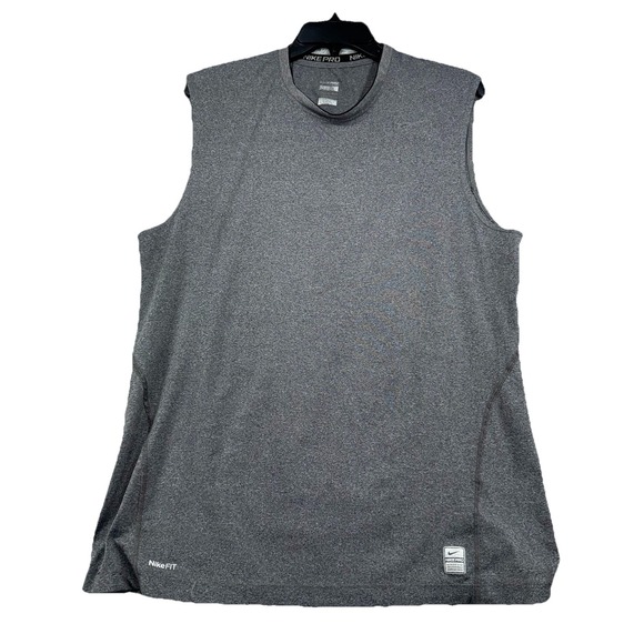 Nike Shirt Mens Large Gray Active Dri Fit Sleeveless Tank Top Pro Running‎ - Picture 1 of 6
